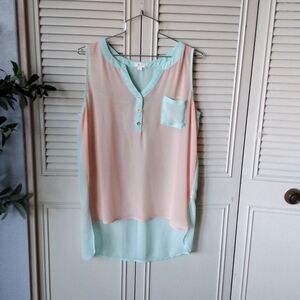 Unworn Sleeveless Hi-lo tunic top